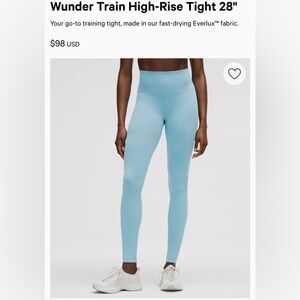 Wunder train high rise tight 28’’ Lulu leggings